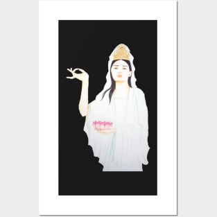 Kwan Yin, Goddess of Love and Compassion- Pink Posters and Art